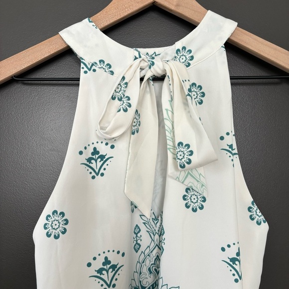 NWT Lulu's I Can Sea It Now Cream and Teal Mandala Floral Print Dress Size S - Picture 6 of 12